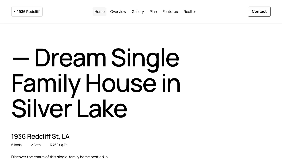 Screenshot of the 1936 Redcliff theme homepage