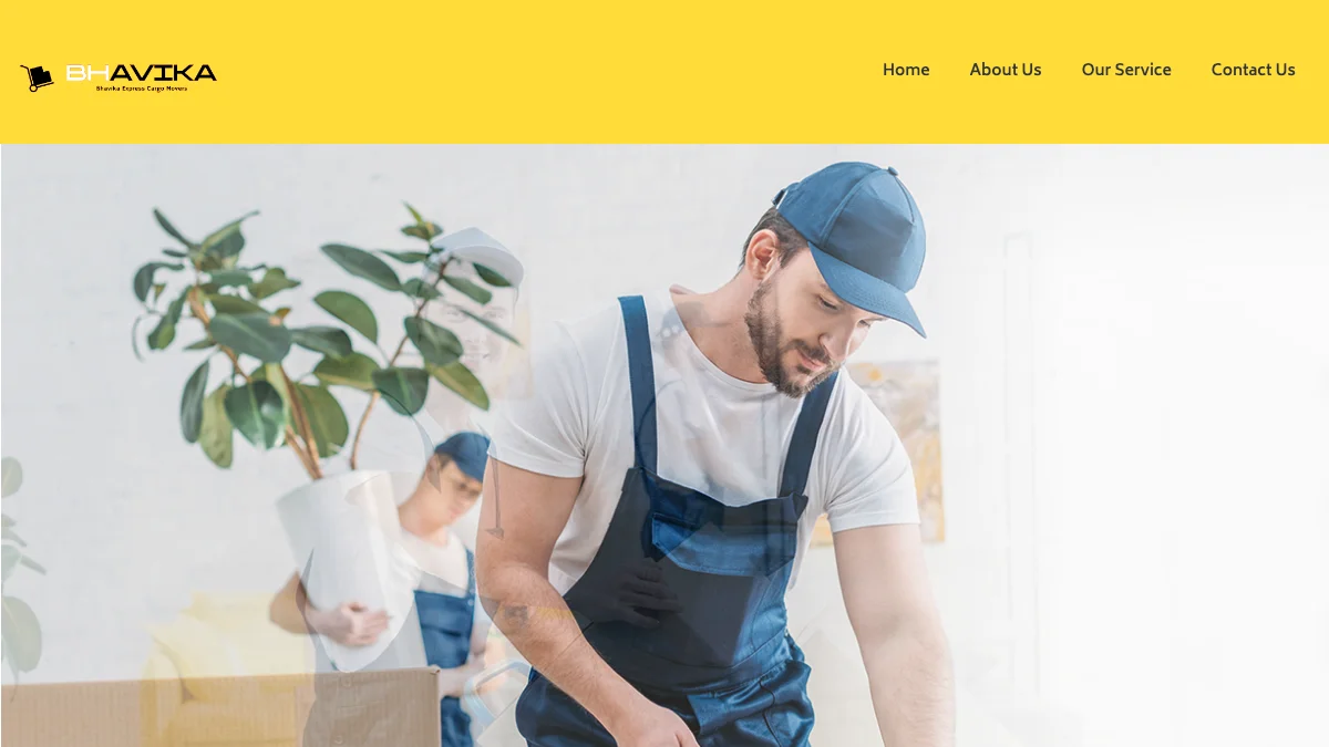 Screenshot of the Movers theme homepage