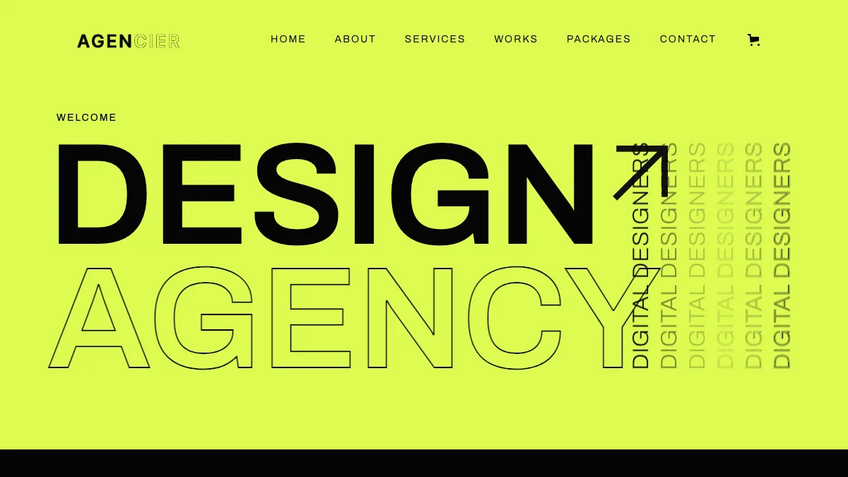 Screenshot of the AGENCIER theme homepage