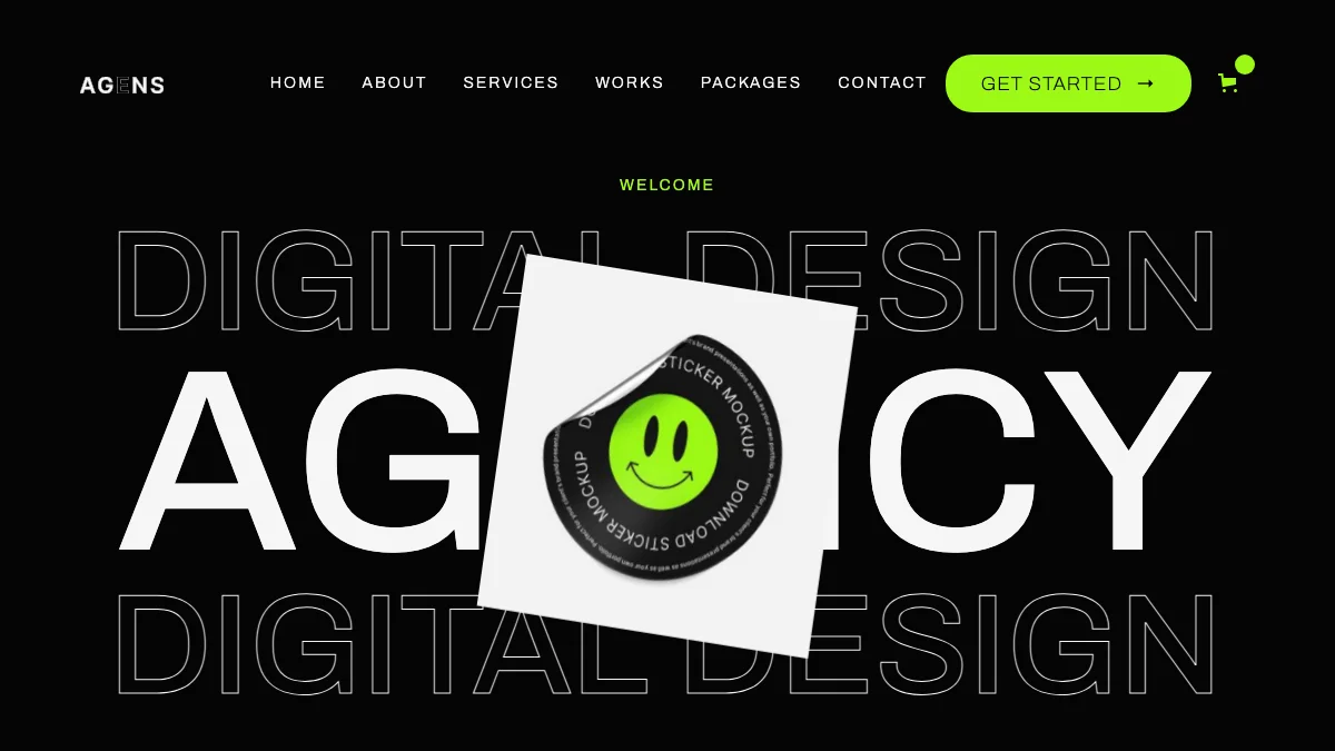 Screenshot of the AGENS theme homepage