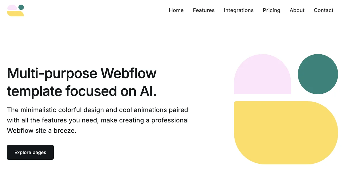 Screenshot of the AI Tool theme homepage