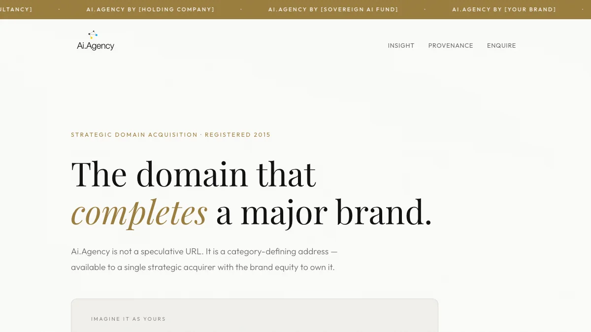 Screenshot of the AiAgency theme homepage