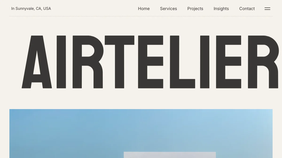 Screenshot of the AirTelier theme homepage