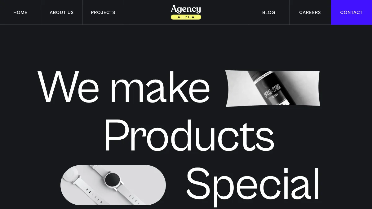 Screenshot of the AlphaPro theme homepage