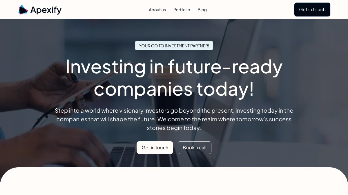 Screenshot of the Apexify theme homepage