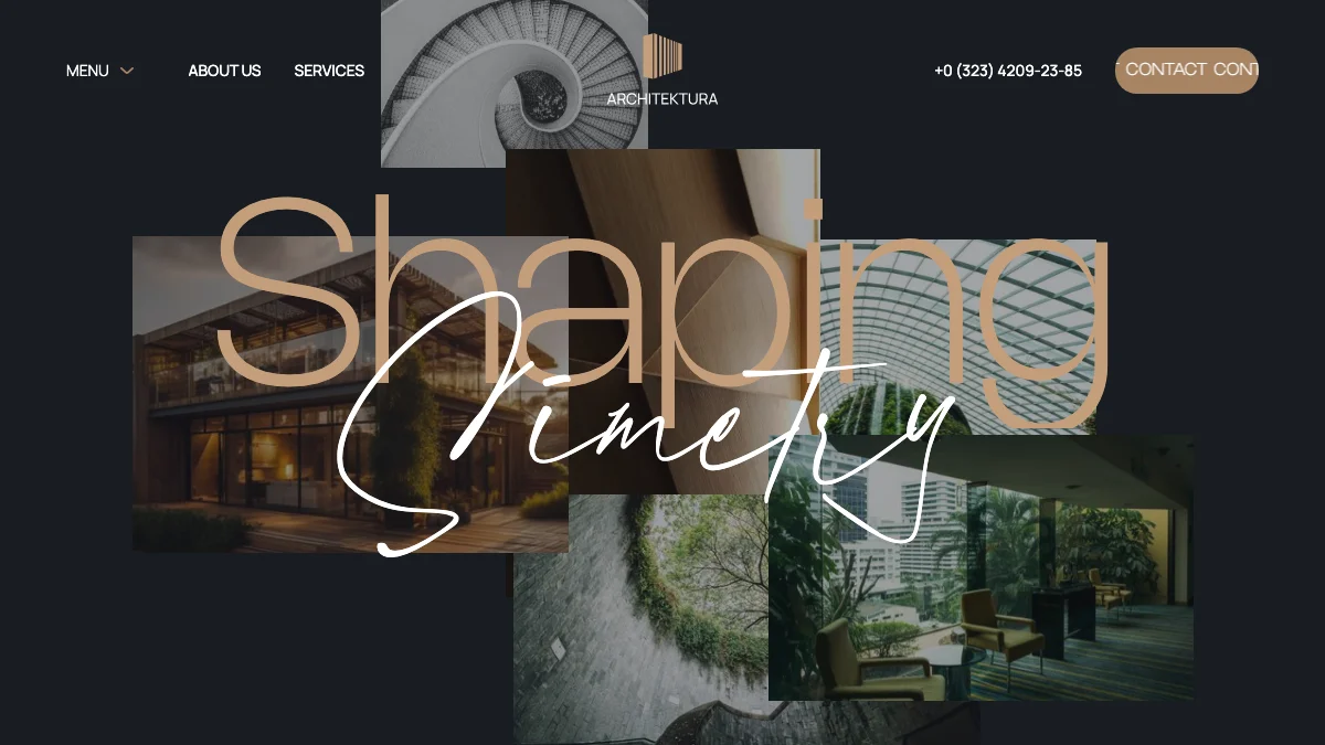Screenshot of the Architecktura theme homepage