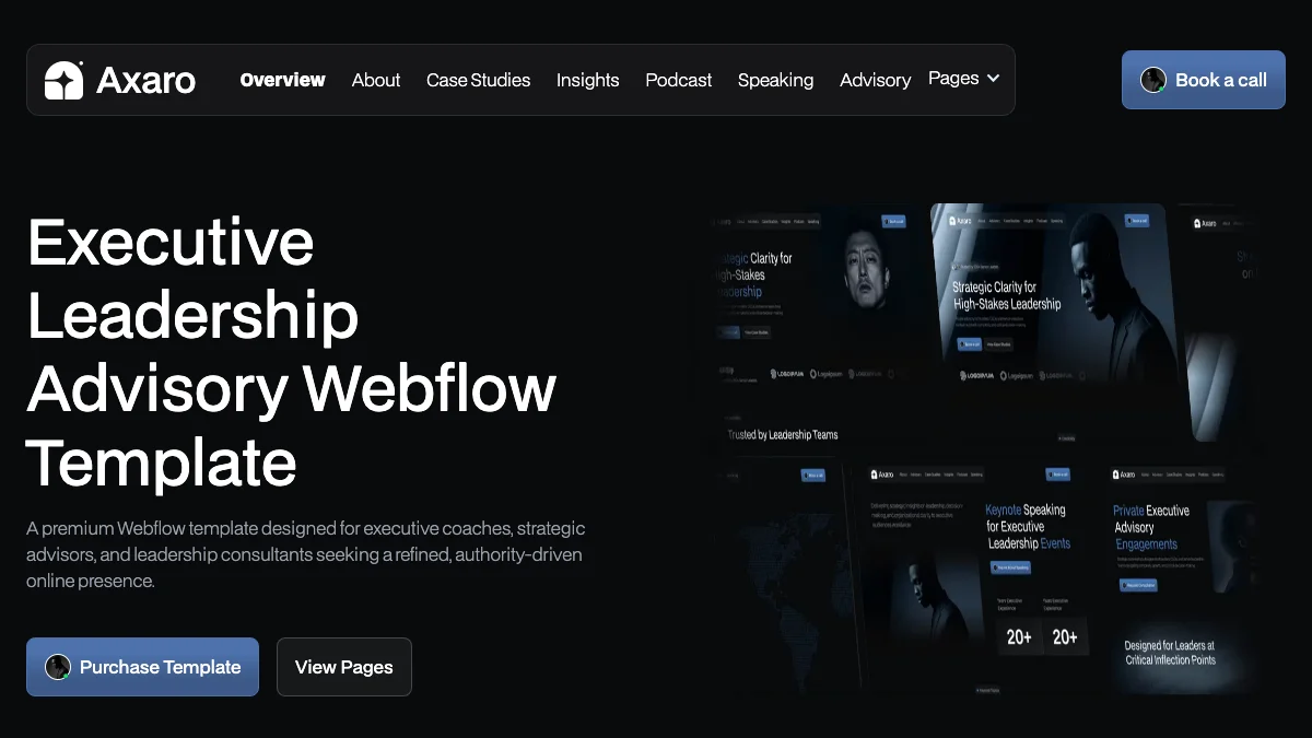 Screenshot of the Axaro theme homepage