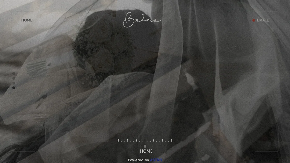Screenshot of the Balme theme homepage