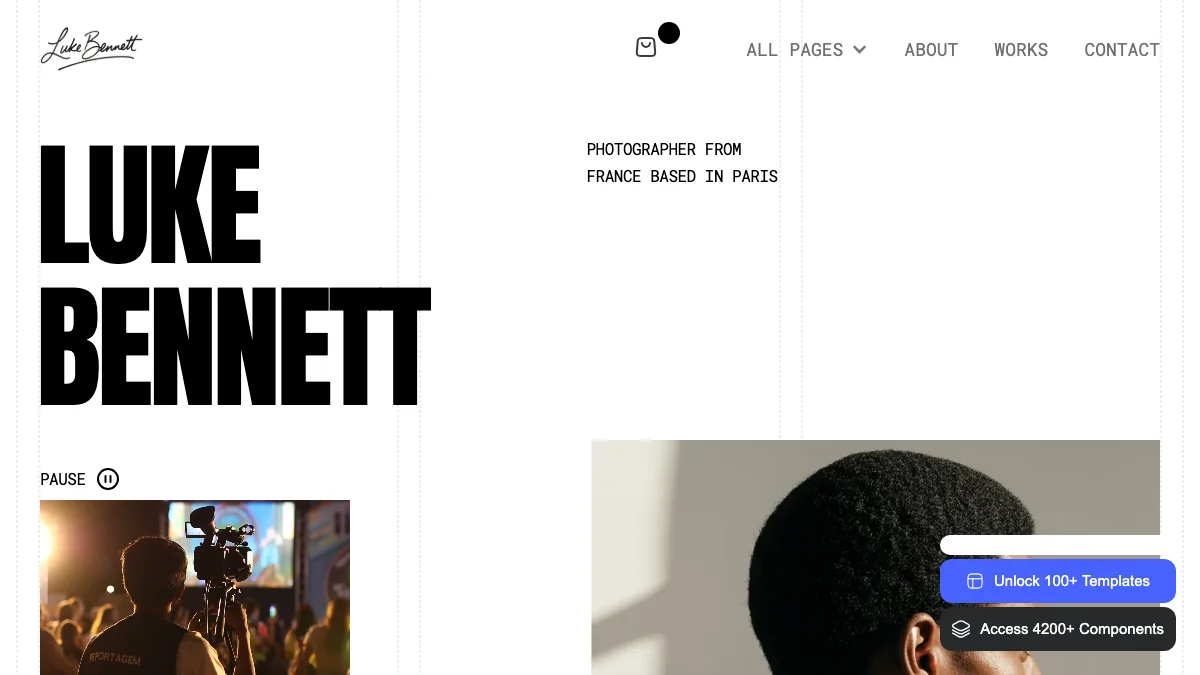 Screenshot of the Banter theme homepage