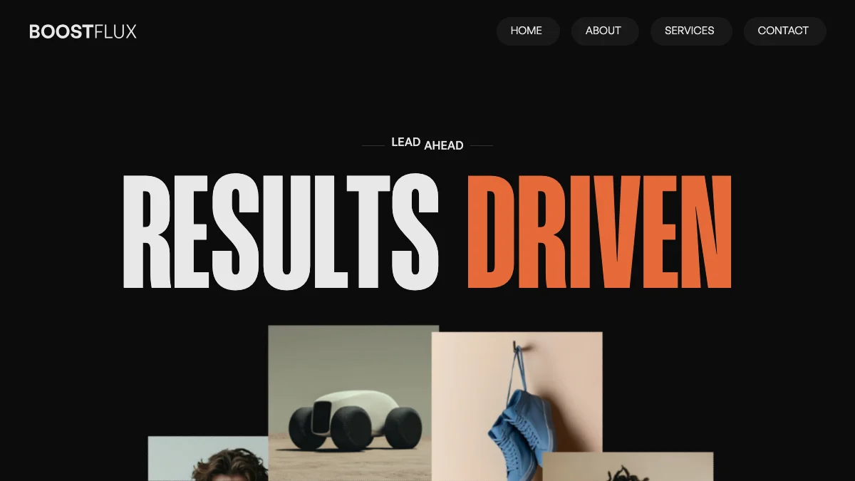 Screenshot of the BoostFlux theme homepage