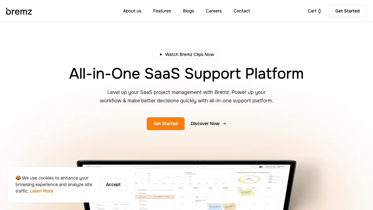 Screenshot of the Bremz theme homepage
