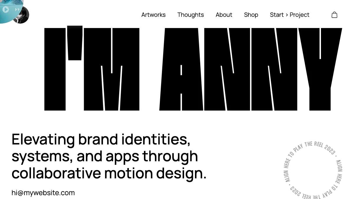 Screenshot of the Canada theme homepage