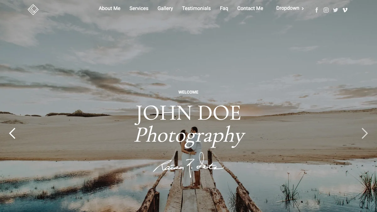Screenshot of the Capture theme homepage