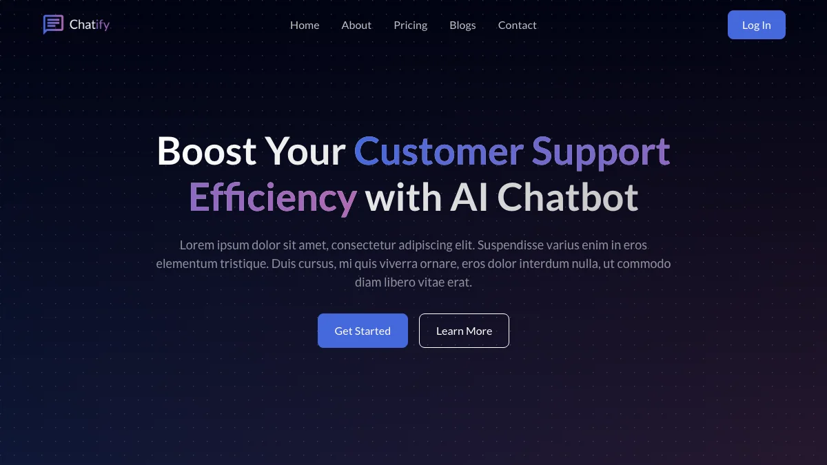 Screenshot of the Chatify theme homepage
