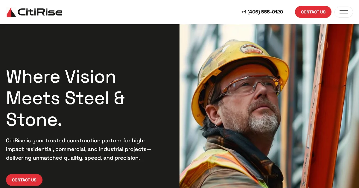 Screenshot of the CitiRise theme homepage