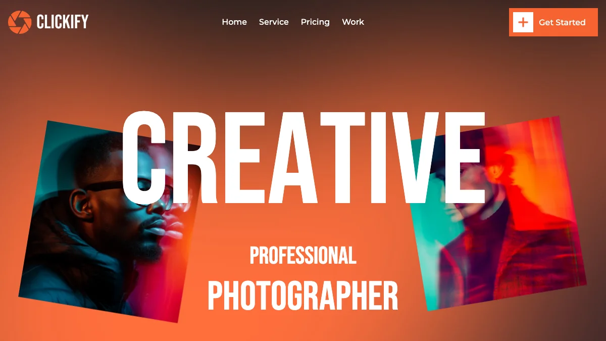 Screenshot of the Clickify theme homepage
