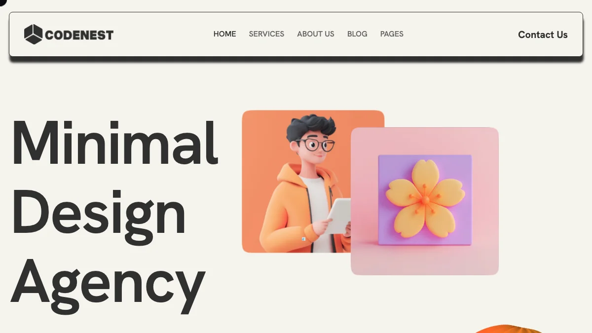 Screenshot of the Codenest theme homepage