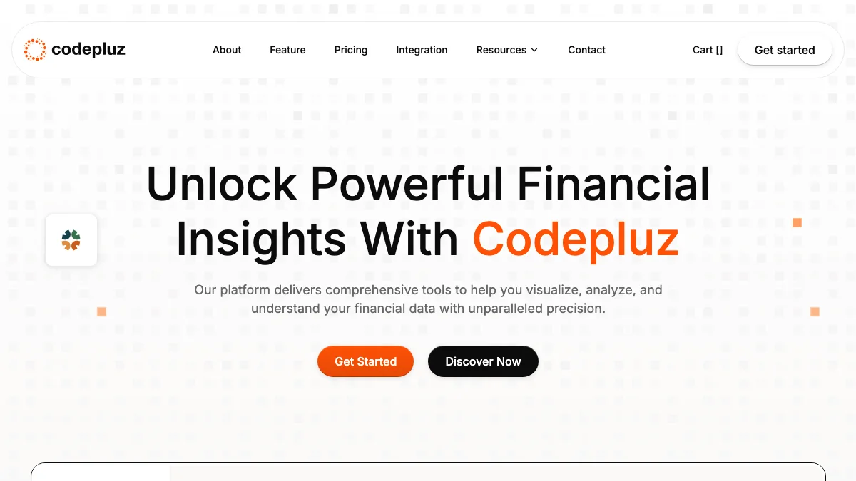 Screenshot of the Codepluz theme homepage
