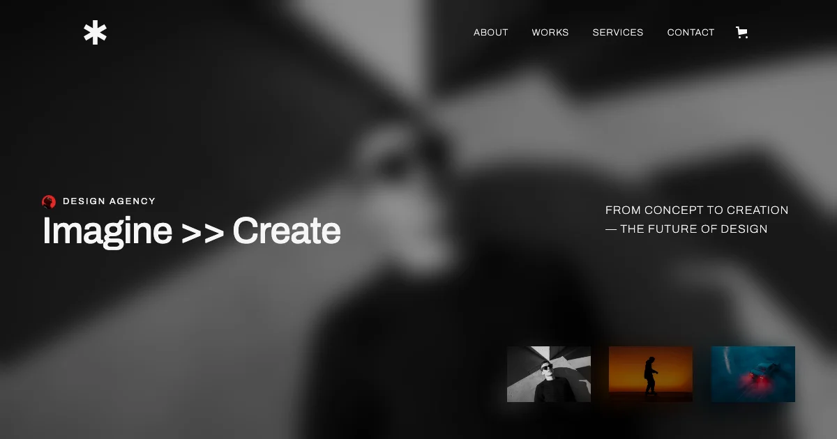 Screenshot of the Concept X theme homepage