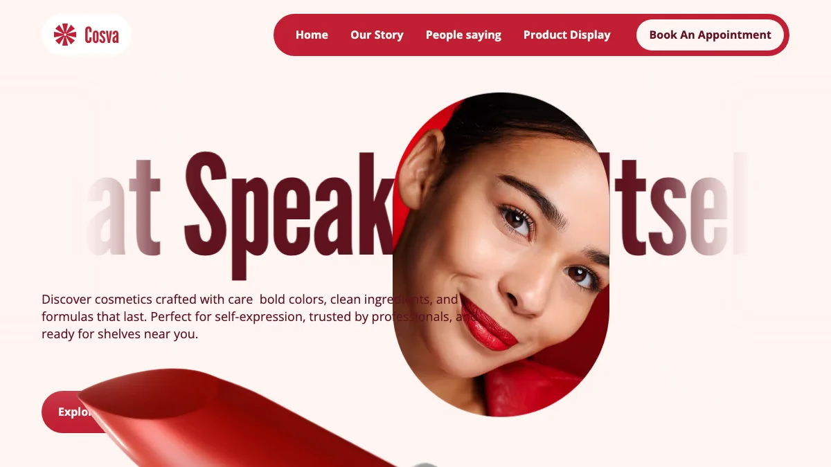 Screenshot of the Cosva theme homepage