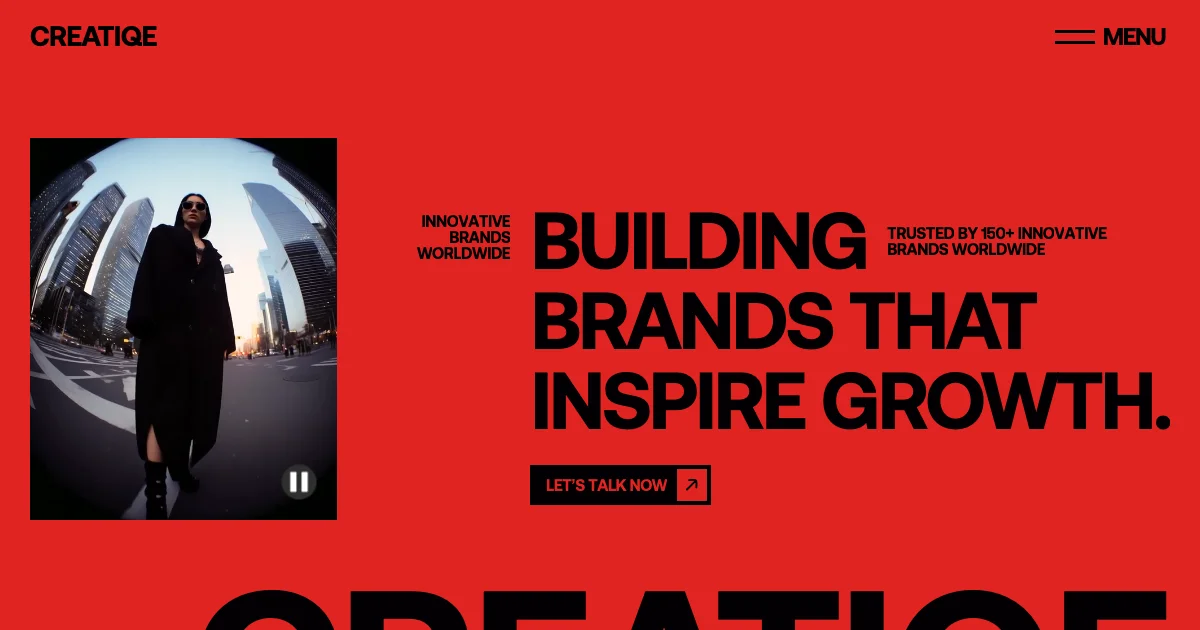 Screenshot of the Creatiqe theme homepage