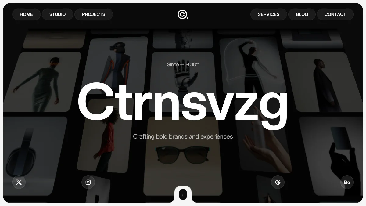 Screenshot of the Ctrnsvzg theme homepage