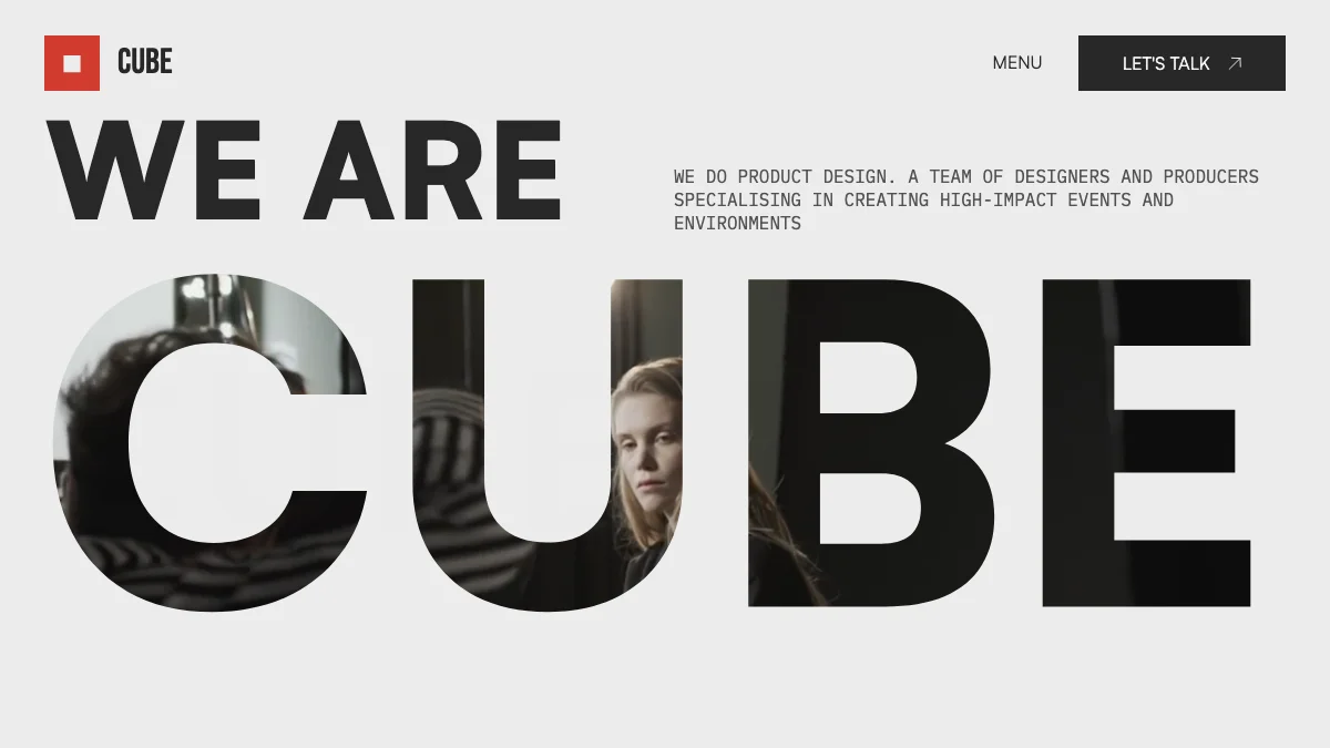 Screenshot of the Cube Template theme homepage