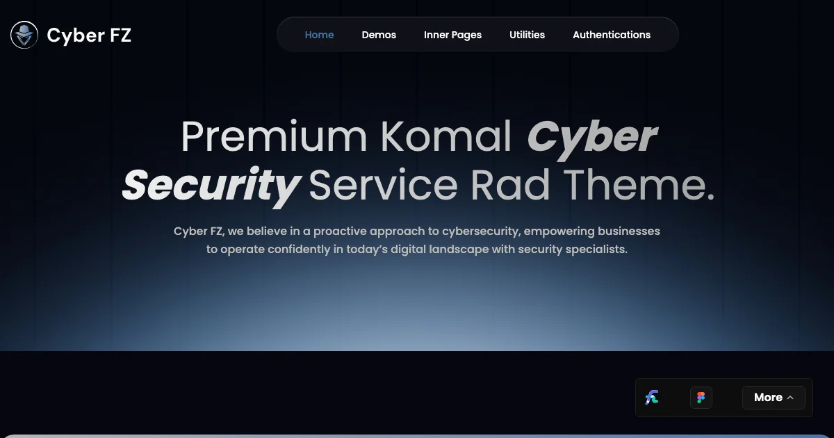 Screenshot of the Cyber FZ theme homepage