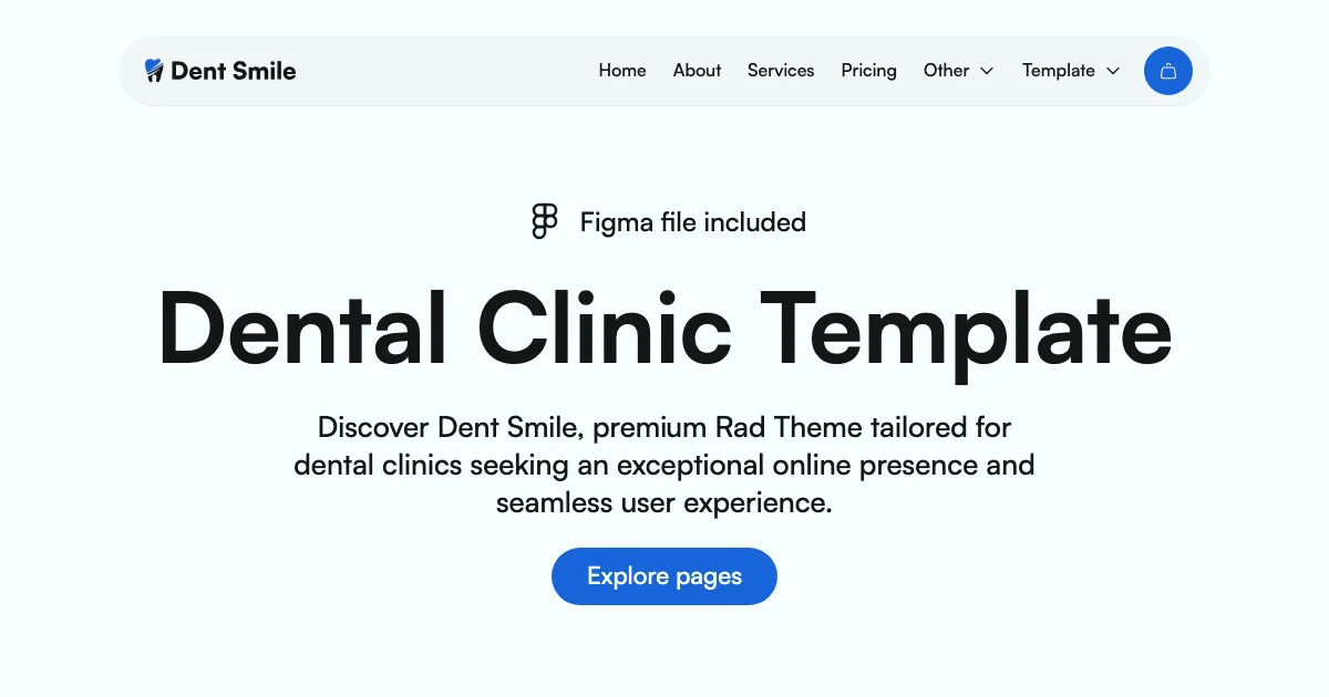 Screenshot of the Dent Smile theme homepage