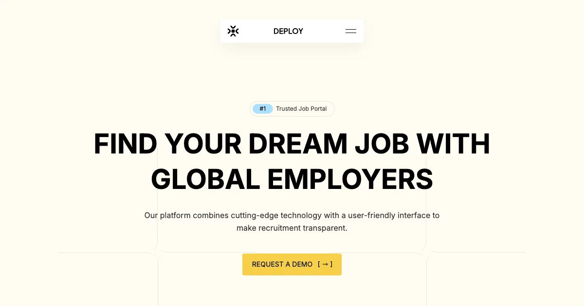 Screenshot of the Deploy theme homepage