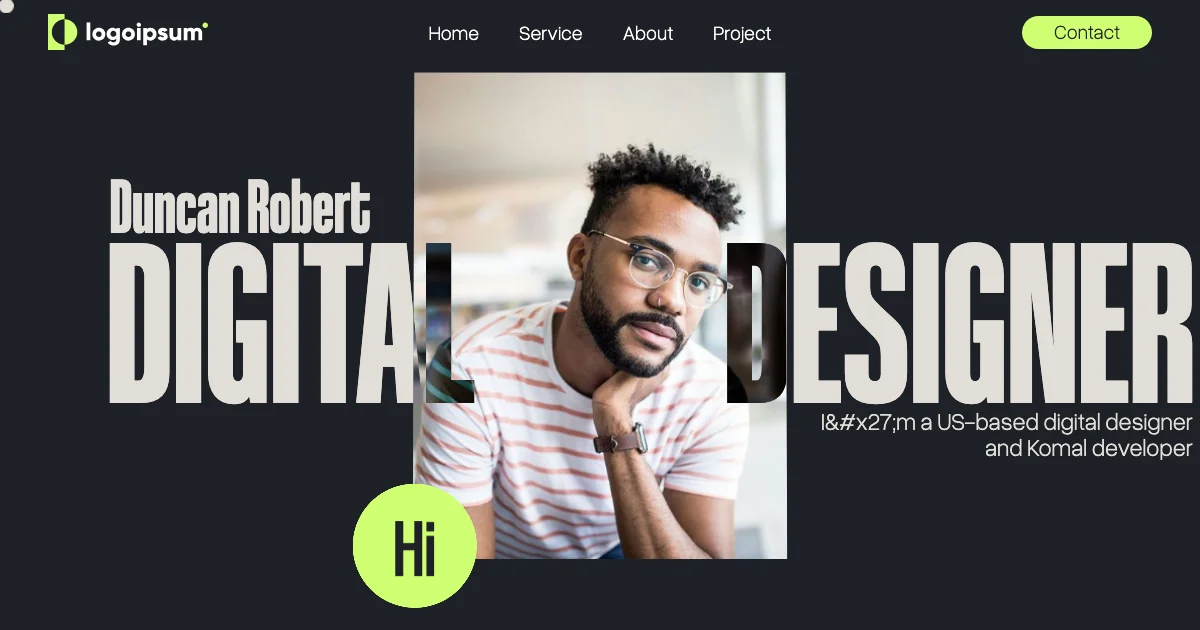 Screenshot of the DigiPorto - Dark theme homepage