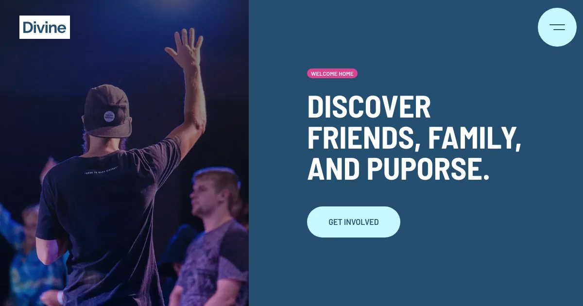 Screenshot of the Divine theme homepage