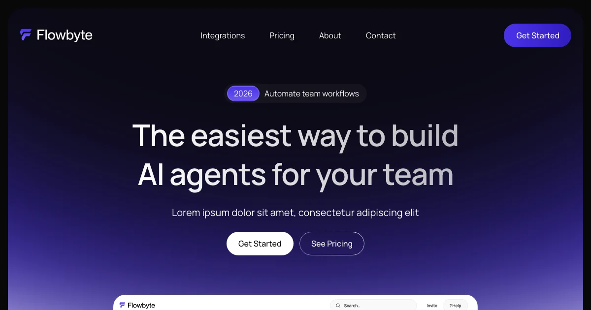 Screenshot of the Flowbyte theme homepage