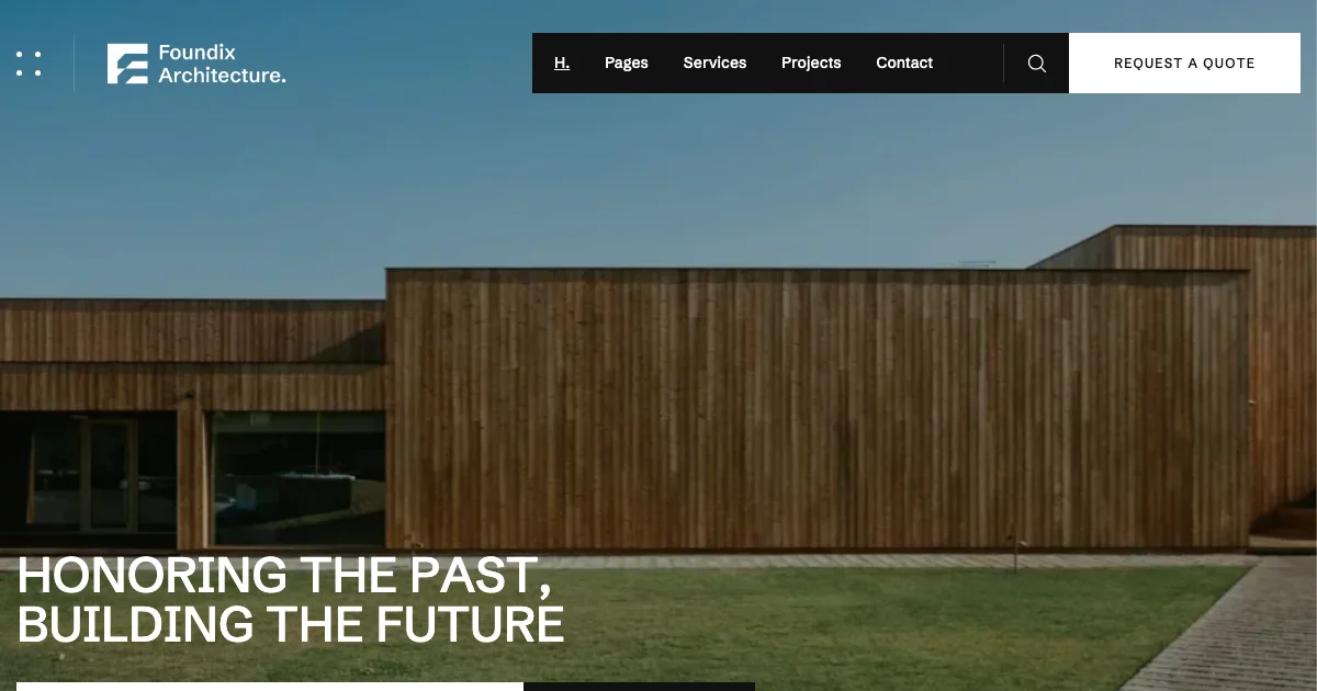 Screenshot of the Foundix theme homepage